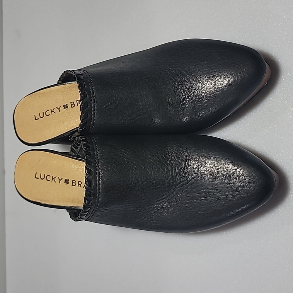 Lucky Brand black Randre clog high heel shoes size 6 M US - Picture 5 of 15